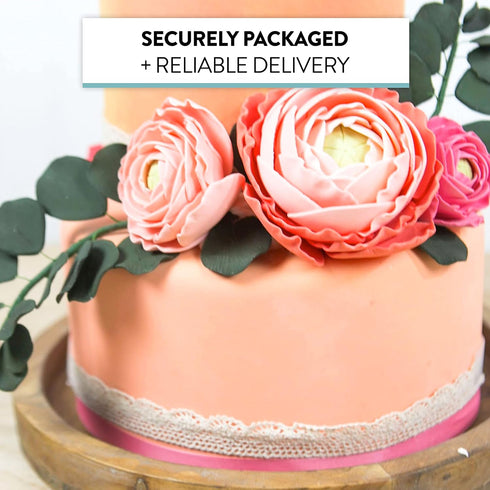 5 Count Global Sugar Art Green Eucalyptus Branch Sugar Cake Flowers, by Chef Alan Tetreault