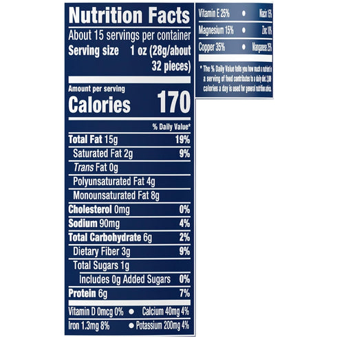 (15 oz 50% Planters Mixed Nuts Canister) - Variety Mixed Nuts with Less Than Peanuts with Peanuts, Almonds, Cashews