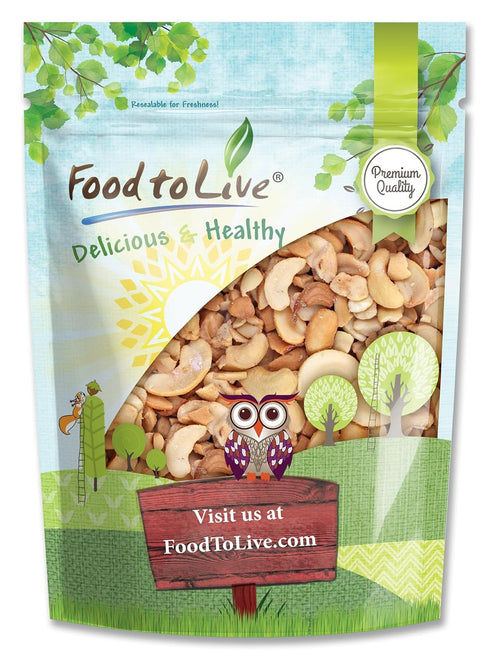 Food to Live - Dry Roasted Cashew Pieces with Himalayan Salt, 3