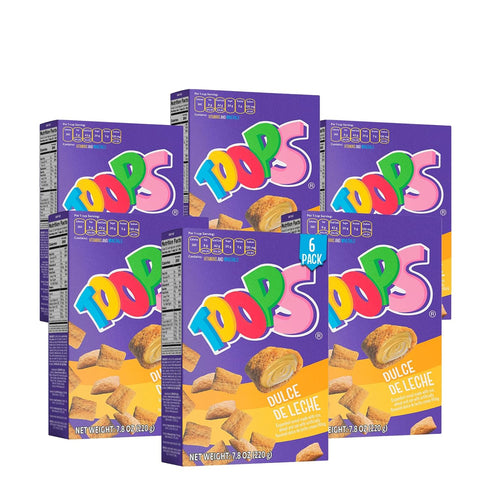 TOOPS Dulce de Leche Caramel-Filled Cereal Family Snacks Crunchy Snack Cups with