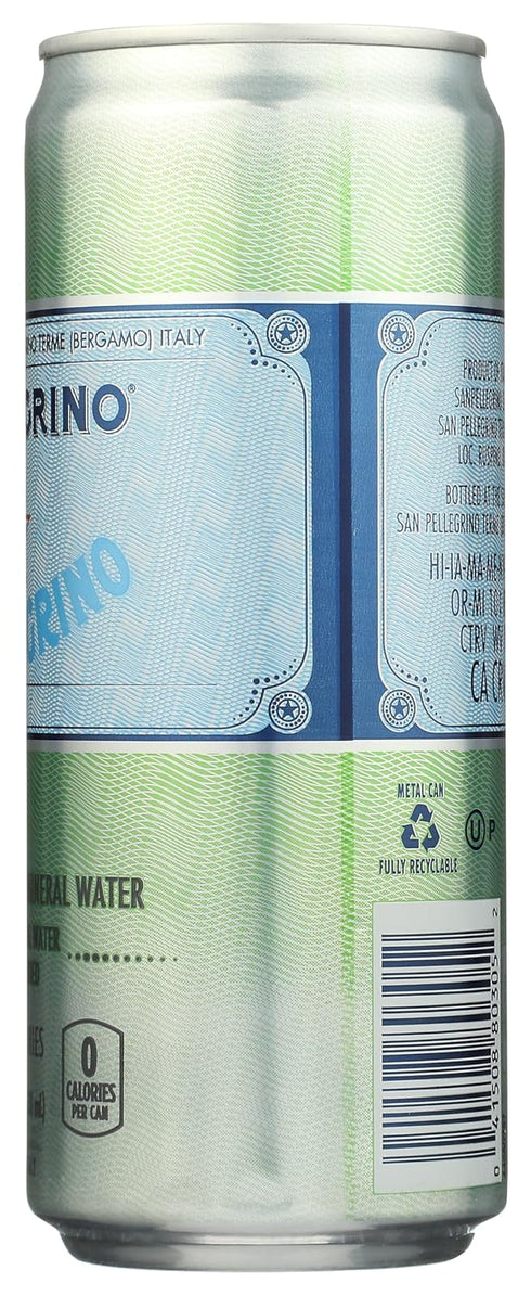 11.15 Oz S.Pellegrino Sparkling Natural Mineral Water, Fl skinny can