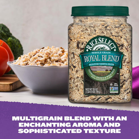 28 (Pack 1) RiceSelect Texmati Brown & Wild Rice Royal Blend, Ounce