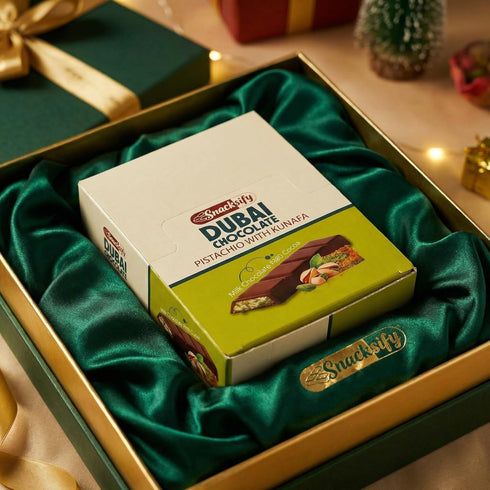 (Pack 24) 27gr 1.43 24 Dubai Chocolate Bar of Kunafa Pistachio Bar- Total pounds.-, Perfect for Gifting, Fresh Daily