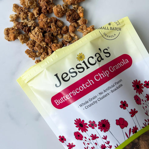 11oz (3 Pack) Jessicas Butterscotch Chip Granola - Handmade, Gluten-Free, Whole Grain
