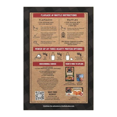 20 (Pack 6) (10705599012683) Kodiak Cakes Protein Pancake Power Cakes, Flapjack and Waffle Mix, Cinnamon Oat, Ounce