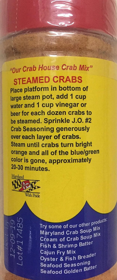 J.O. Crab Seasoning #2, 16 Ounce for Delicious Seafood Dishes
