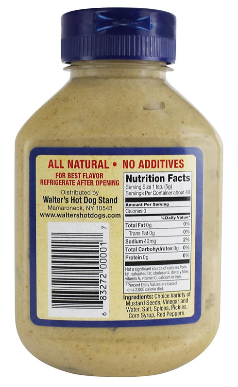 Walter's Mustard 9 oz 1919, , - World Famous, Specially Blended Since All Natural, No Additives, A Secret Blend