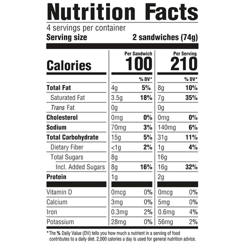 SO DELICIOUS Frozen 8 Pack Dairy Free Coconut Milk Dessert Sandwich, Vanilla Bean, Vegan, Non-GMO Project Verified