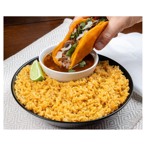 8oz Pack 12) Vigo Authentic Birria Rice, Spiced & Savory, Beef Bone Broth, No Fat, (Birria