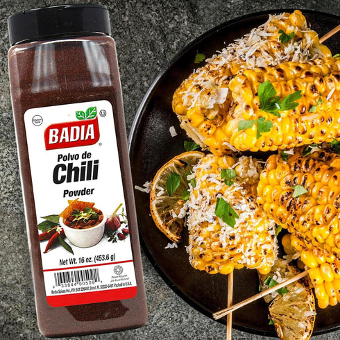 16 oz Badia Chili Powder Bold and Smoky Blend with Mild Heat Ideal for Tacos, Chili, Soups & Rubs