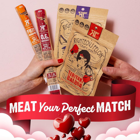 Righteous Felon Beef Jerky | All-Natural Jerky - Locally Sourced & Dried Beef Jerky - Low-Sugar Healthy Jerky Snacks