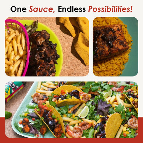 10.05 Oz (Pack 1) Dave's Gourmet Everything Everyday Caribbean-Style Jerk BBQ Sauce, Bottle of - Vegan & Gluten-Free