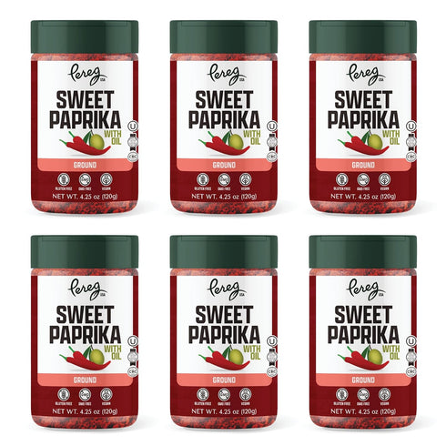 Pereg Hungarian Style Sweet Paprika with Oil (4.25 oz x 6 Pack)