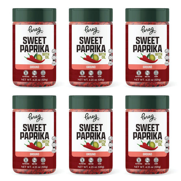 Pereg Hungarian Style Sweet Paprika with Oil (4.25 oz x 6 Pack)