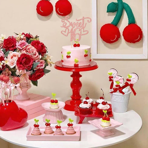1 16 16 16th 16th PCS Sweet Cake Topper Cheers to Years Old Teenager Cake Pick Birthday Party Decorations for Sweet
