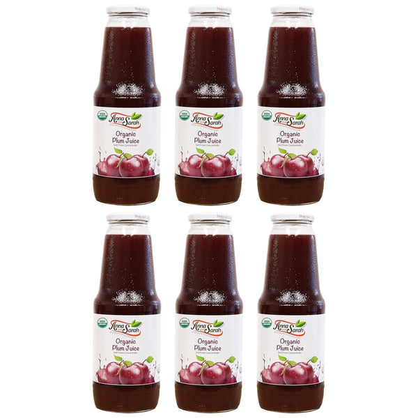 Anna and Sarah 33.8 Oz Organic Tart Plum Juice - Glass Bottle