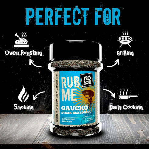 200g Angus & Oink | Rub Me BBQ Seasoning | Gaucho Flavour | Authentic Argentine Asado Experience | Perfect for Grilling