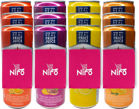 Niro Assortment Italian Sparkling Drinks | Zero Sugar | 12 Pack Variety