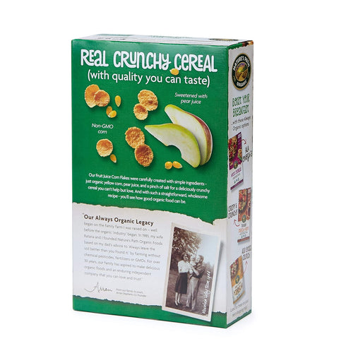 10.6 Oz (Pack 6) Nature's Path Organic Gluten Free Cereal, Fruit Juice Corn Flakes, Box