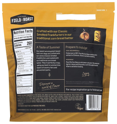 Field Roast 10 oz (Frozen) , Vegan Mini Corn Dogs