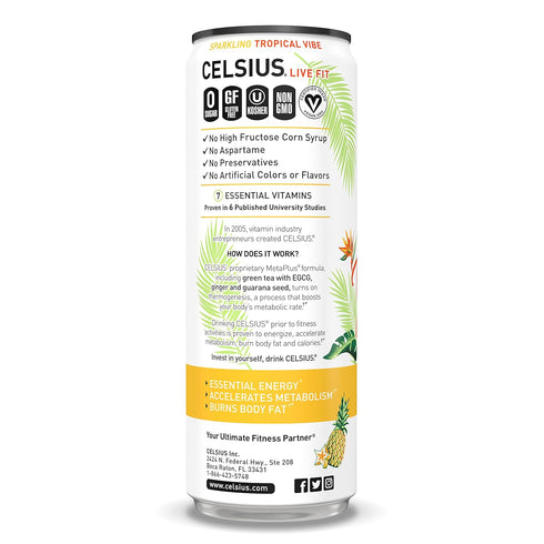 12 Oz, Pack (Pack 12) CELSIUS Essential Energy Drink, Fl What's Your Vibe Variety