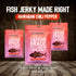 3's, 2 (Pack 3) Kaimana Ahi Tuna Jerky Hawaiian Chili Pepper - Soft and Tasty - Premium Fish Jerky Made in the USA.