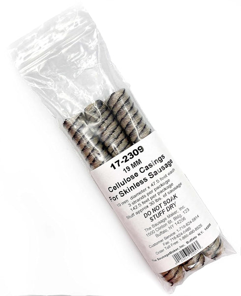 19mm (3/4") The Sausage Maker - Cellulose Sausage Casings