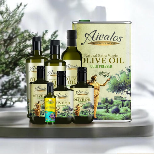 Aivalos Premium Single-Estate Extra Virgin Olive Oil (EVOO), Cold-Pressed, Single-Origin Mediterranean from Ayvalk
