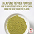 Jalapeno Powder Seasoning 4oz - Natural Premium Spice for Chili, Salsa, Stews, Tacos, Medium to High Heat