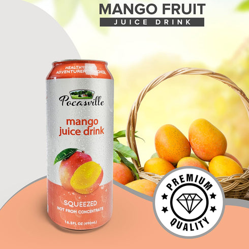 Pocasville 16.5 12 Fruit Juices, Squeezed not form Concentrate, Fluid Ounce Can (Mix, cans)