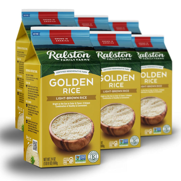 Ralston Family Farms Golden Rice, 24 oz Carton: 6 Pack, American Grown,