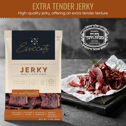 Premium Aufschnitt Products 24 Pack, Aufschnitt Essicata Jerky - Extra Tender, Low Sodium - Made in USA - Certified