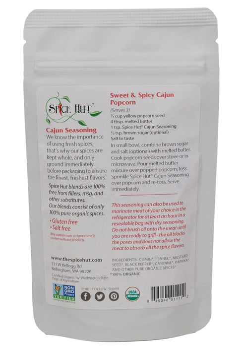 Organic Cajun Spicy Flavors of New Orleans Seasoning, 2 Ounce, The Spice Hut
