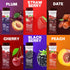 30 Count Pack Fruit Leather Strips | Real Fruit Variety with Strawberry, Plum, Peach, Blackberry, Date & Cherry
