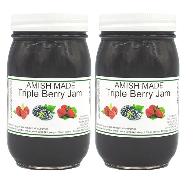 Arndts Fudgery DBA The Amish-Buggy Amish Triple Berry Jam - Two 18 Oz Jars