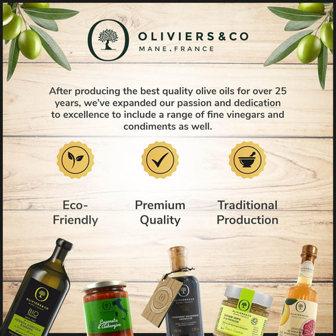 Cold Pressed Lemon Olive Oil by Oliviers & Co, Extra Virgin with Fresh Whole Lemons, 8.4 Fl Oz