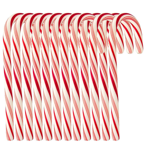 Muchai Innovations 120 Pack Candy Canes Peppermint Flavored Pieces Individually Wrapped Red & White - Holiday Edible