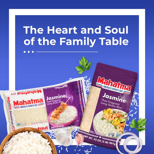 2lb Mahatma Jasmine, Bag of Rice, Thai, Indian, or Cambodian Fragrant Flavored Rice, Stovetop or Microwave