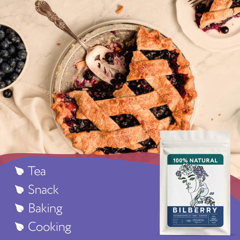 Bilberry (4 oz.) Bilberry Immunity, Wild Dried Fruits Tea - Superfood berries -Whortleberry (Vaccinium myrtillus)
