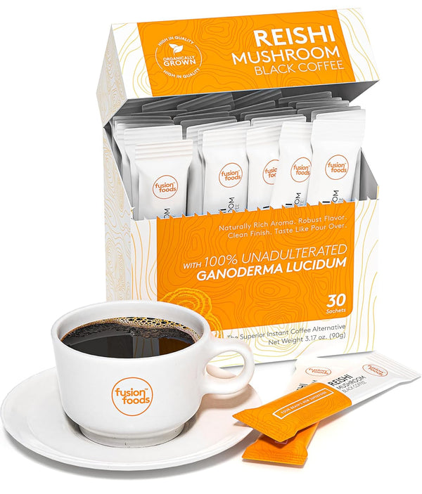 Reishi Mushroom Black Coffee by fusion foods | All Natural Unadulterated Reishi