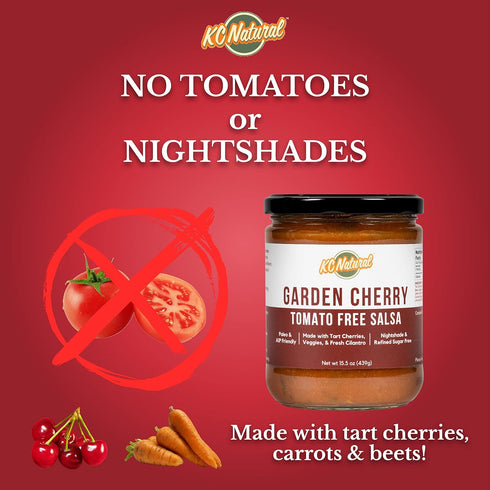 15.5 oz KC Natural - Garden Cherry Tomato Free Salsa - Nightshade Free - Paleo and AIP Friendly