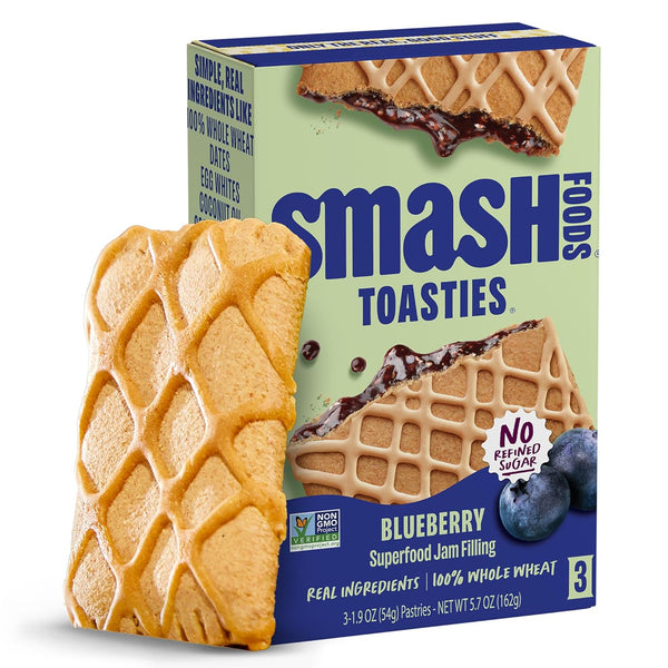 Smash Foods , Smash Toasties Blueberry, 5.7 Ounce