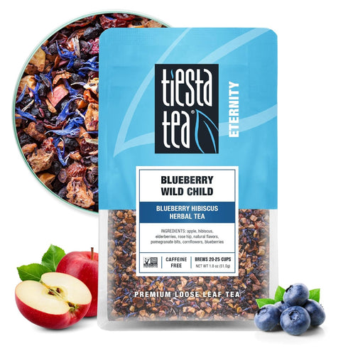 Tiesta Tea Blueberry Wild Child, Loose Leaf, Blueberry Hibiscus Herbal Tea, Premium