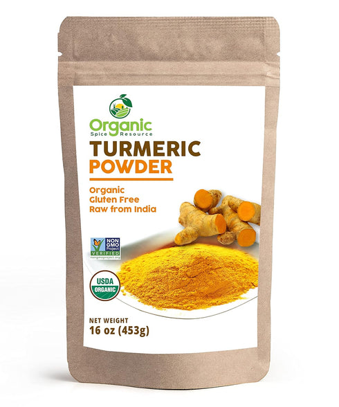 Organic Turmeric Powder w/Curcumin | 16oz or 454g | USDA Organics and