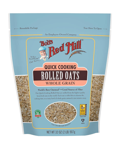 32 4 Bobs Red Mill Quick Cooking Rolled Oats, Ounce -- per case.