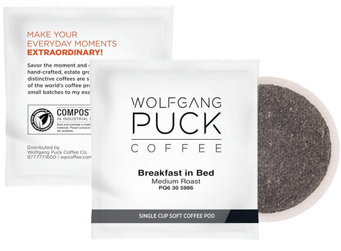 12 16 count (Pack 3) Wolfgang Puck Coffee, Breakfast in Bed, Gram Soft Pods