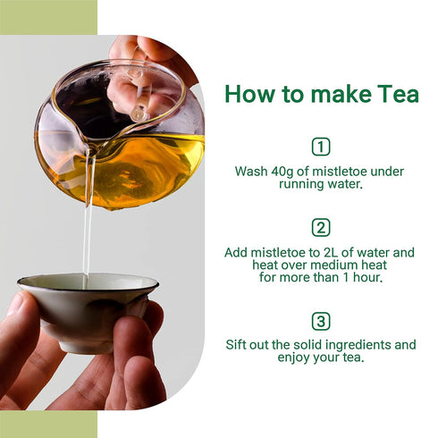 Adderenity Dried Mistletoe 2oz (57g) - 100% Natural Herb Tea Hujisheng, No Additives, Vegan Friendly