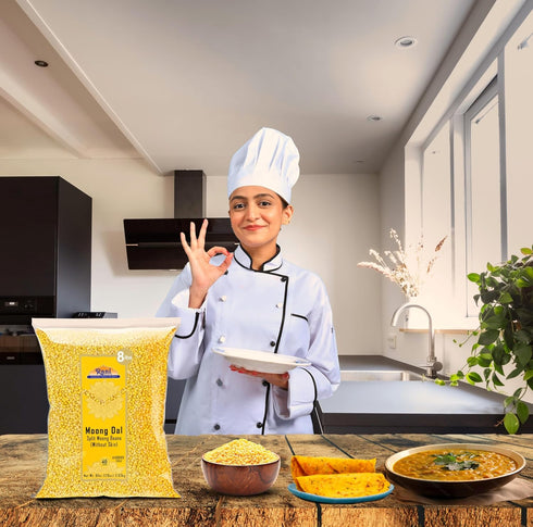 128oz (8lbs) 3.63kg Rani Moong Dal (Split Mung Beans Without Skin) Lentils Indian Bulk ~ All Natural | Gluten Friendly