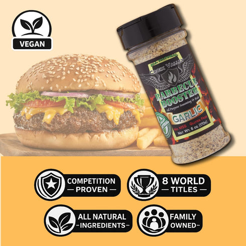 3 Pack (6 oz. Croix Valley Garlic BBQ Booster Garlic Seasoning Blend avory Garlic Spice for Chicken, Vegetables & Pasta