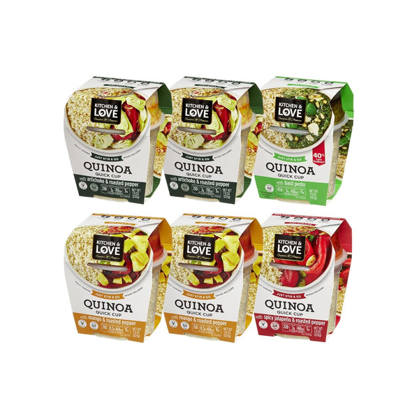 Kitchen & Love Quinoa Quick Meal Variety Box 6-Pack | Gluten Free,